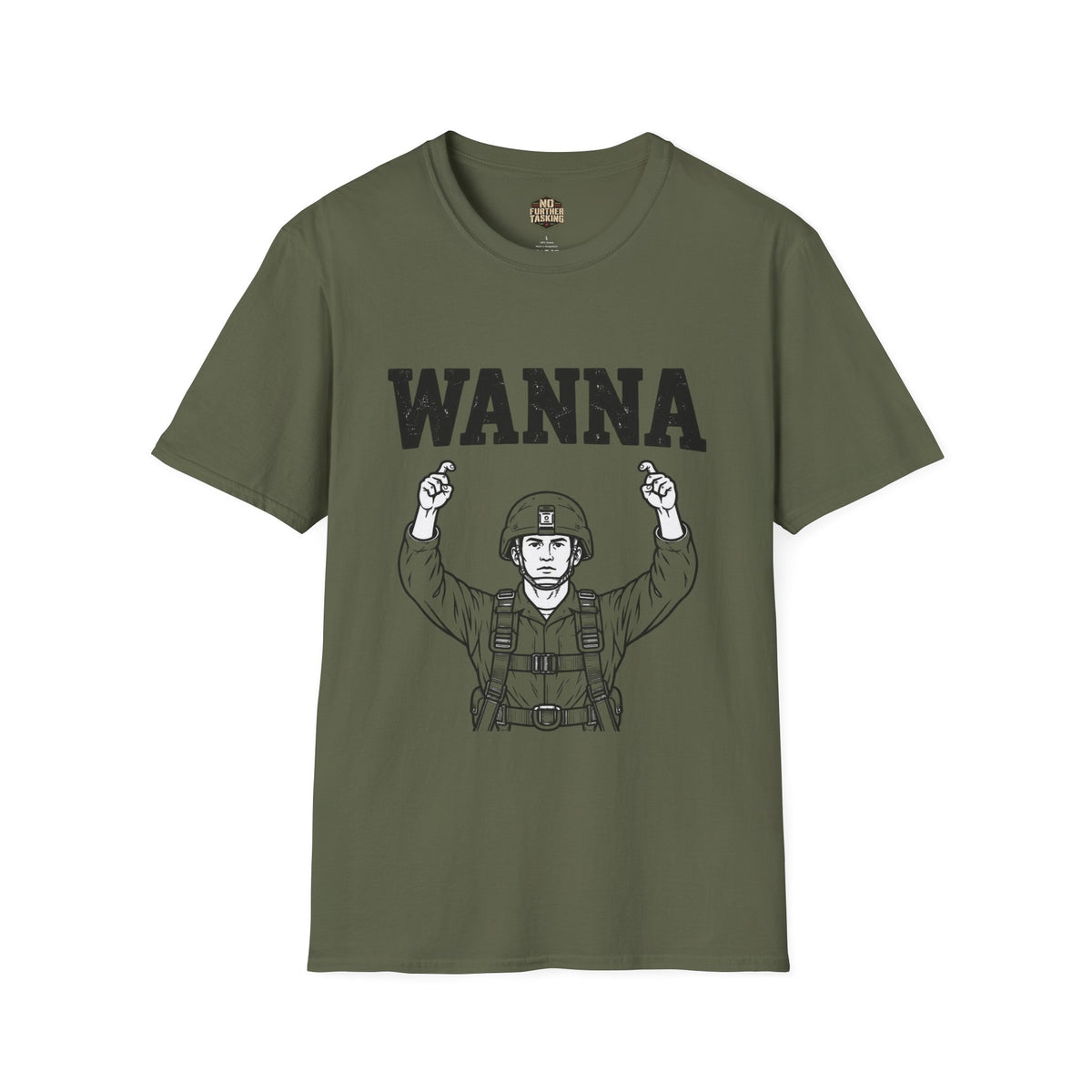 WANNA Airborne Jumpmaster Veteran T-Shirt | No Further Tasking