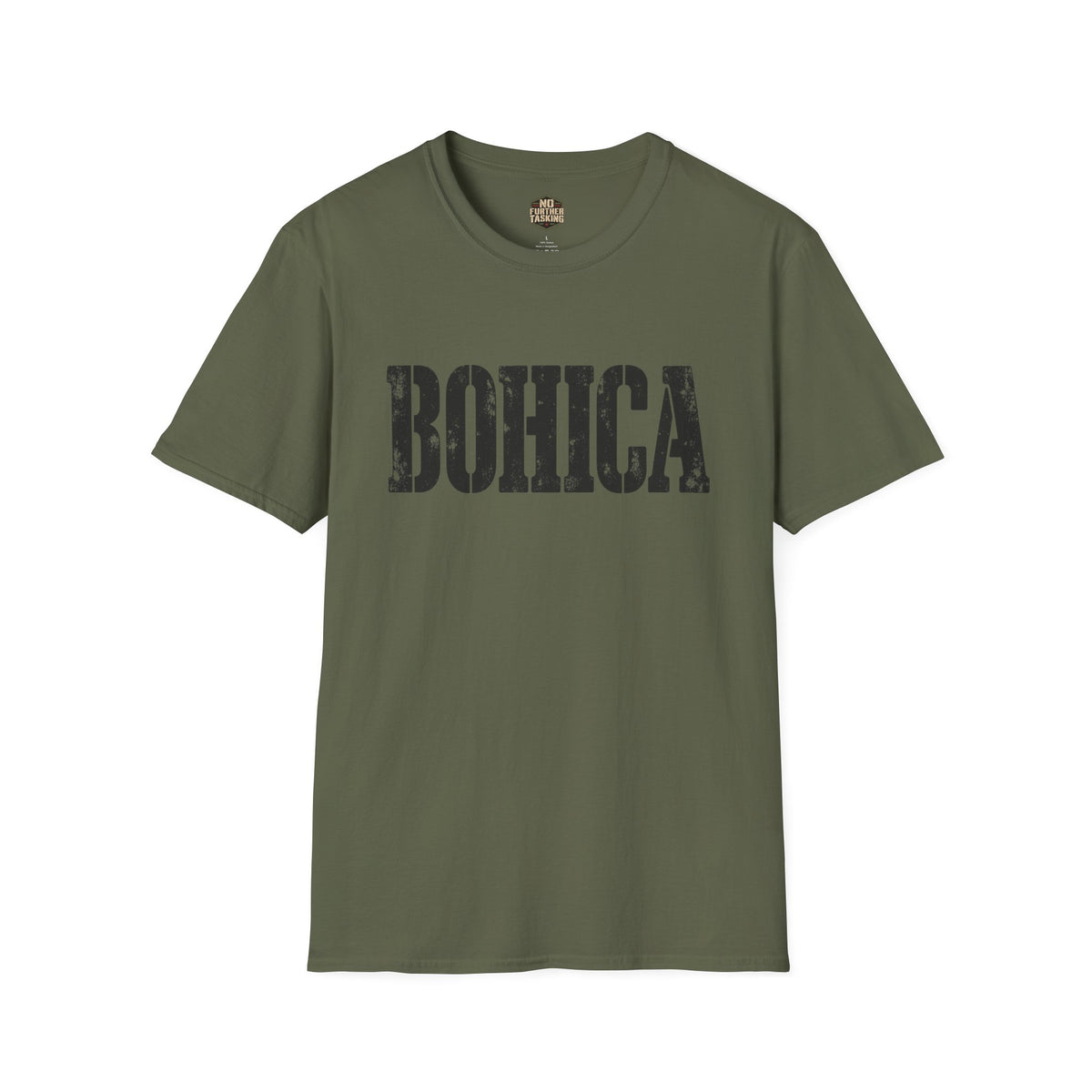 BOHICA Dark Mode Veteran T-Shirt | Military Humor Shirt | No Further Tasking