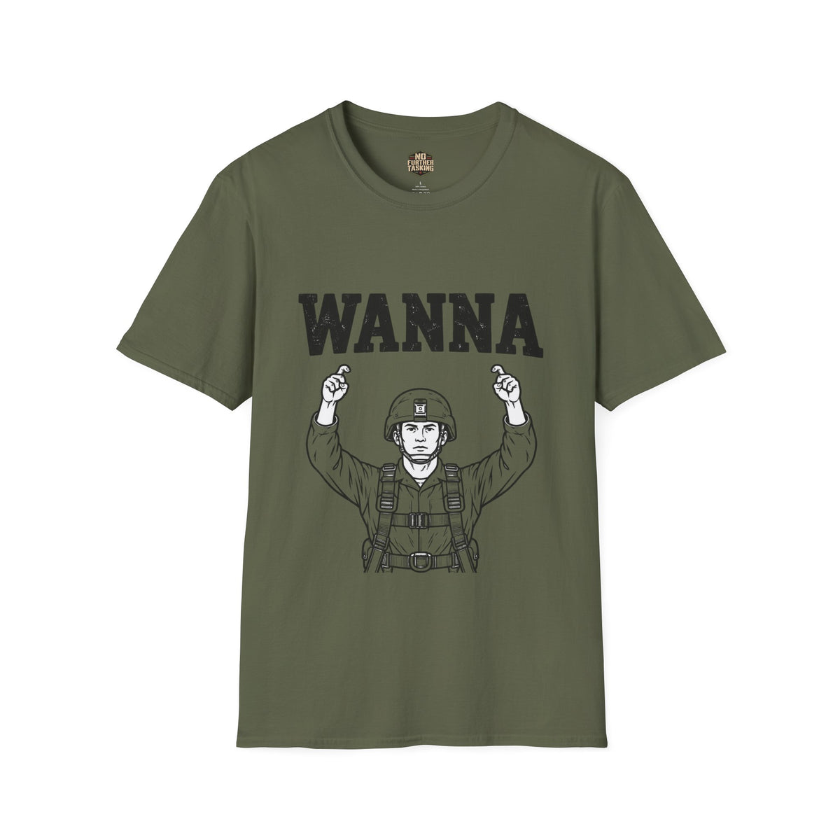 WANNA Airborne Jumpmaster Veteran T-Shirt | No Further Tasking