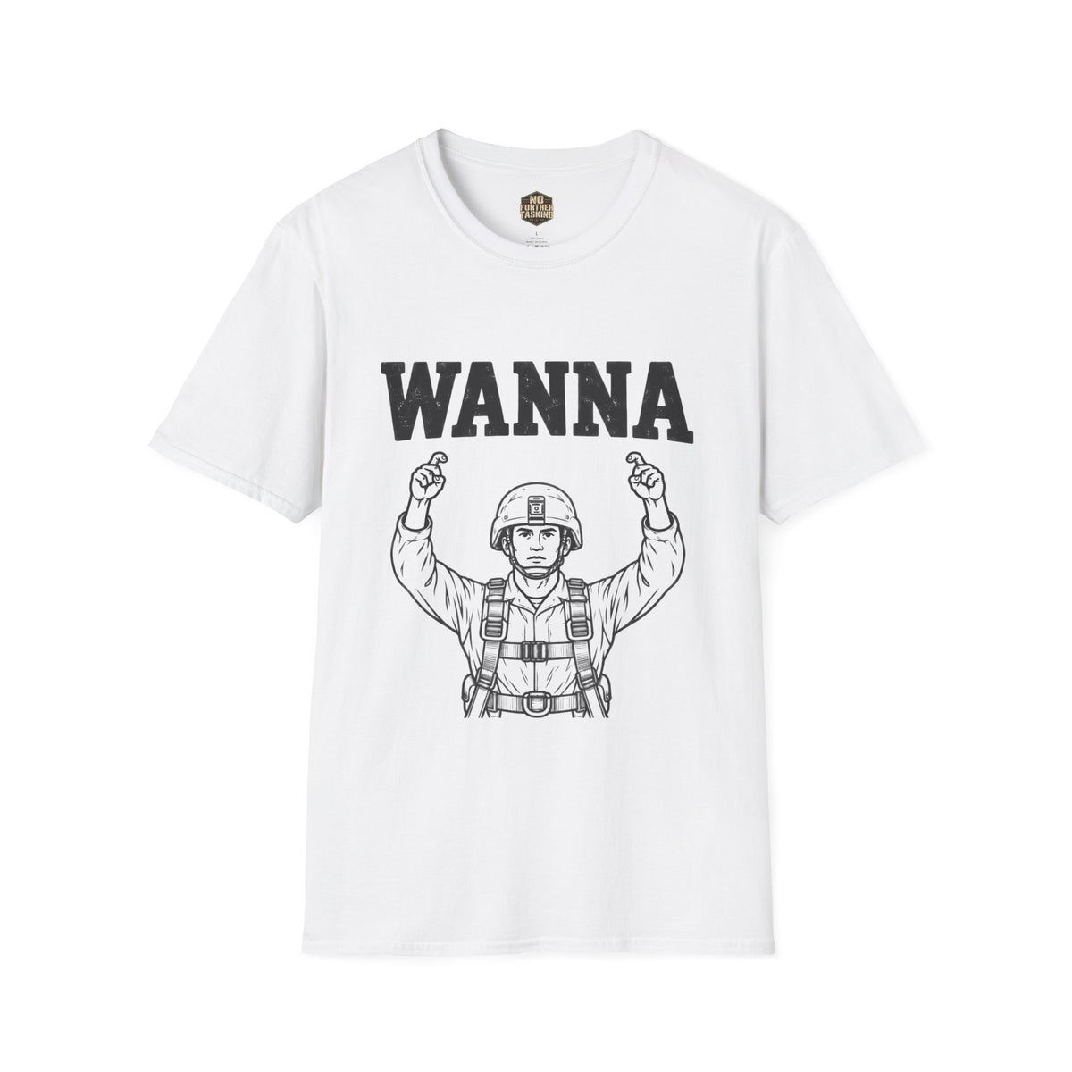 WANNA Airborne Jumpmaster Veteran T-Shirt | No Further Tasking